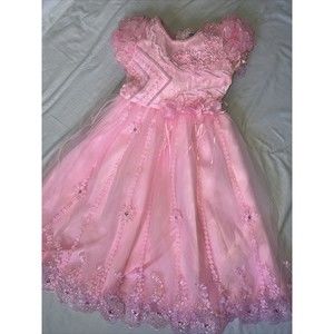 Kids Girl Weddings Pearl Petals Girl Christmas Dress Princess Party Frock